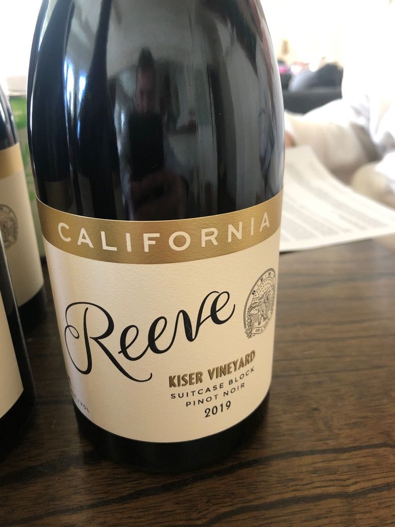 2019 Reeve Wines Pinot Noir Kiser Vineyard Suitcase Block, USA
