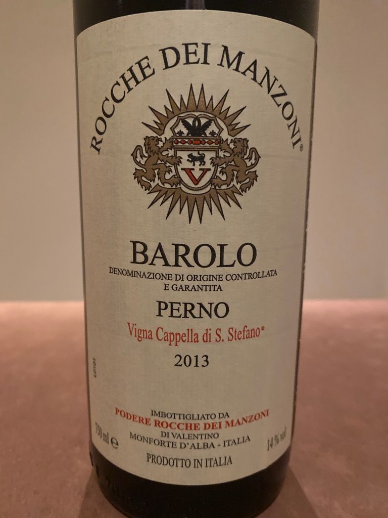 2013 Podere Rocche dei Manzoni Barolo Vigna Cappella di Santo Stefano ...