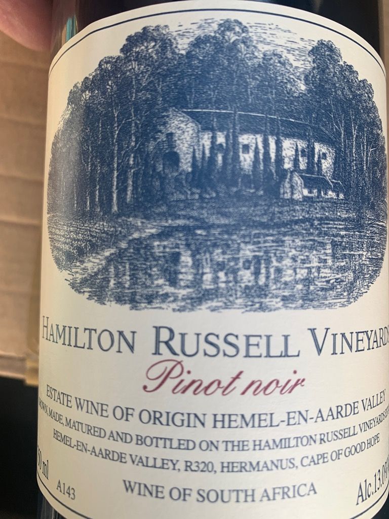 Hamilton Russell Pinot Noir Walker Bay Western Cape South Africa