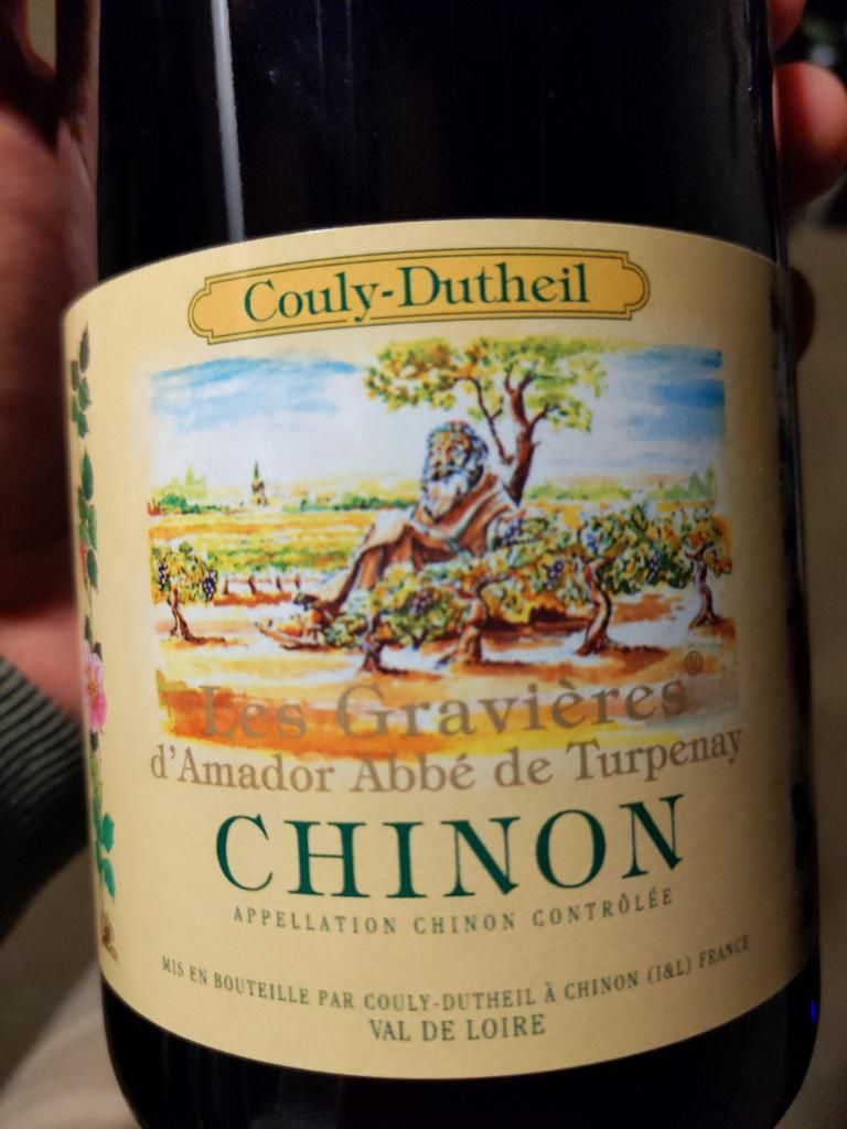 2018 CoulyDutheil Chinon Les Gravieres d'Amador Abbe de Turpenay, France, Loire Valley