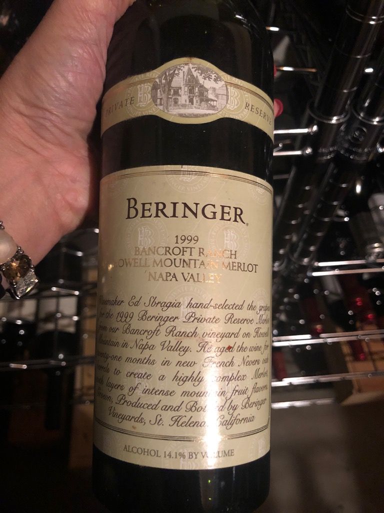 2000 Beringer Vineyards Merlot Private Reserve Bancroft Ranch, USA ...