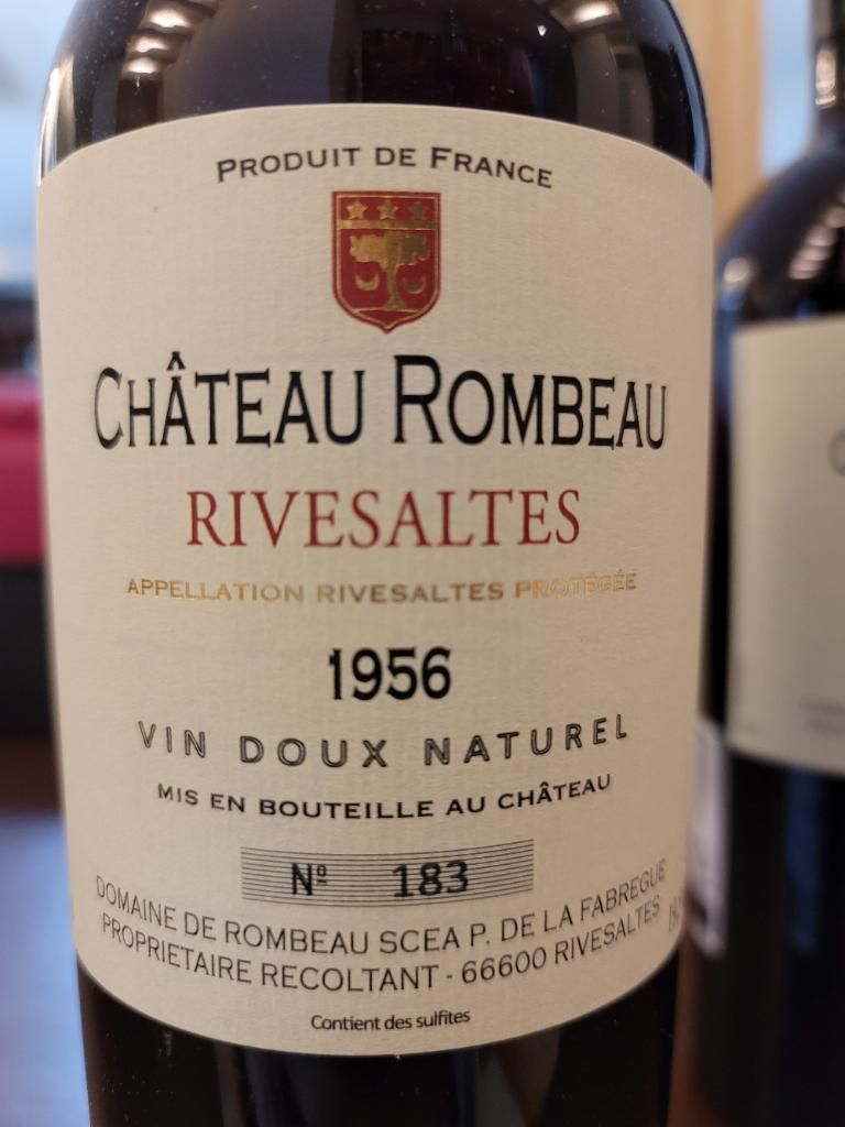 1958 Château Rombeau Rivesaltes - CellarTracker