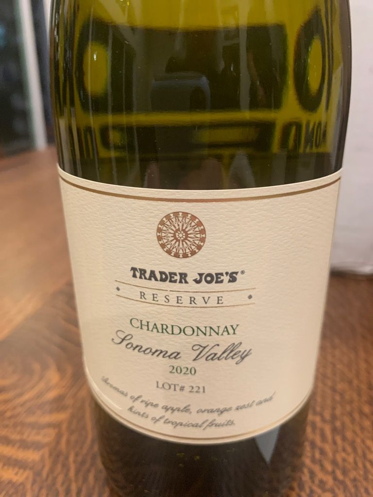 2020 Trader Joe's Chardonnay Grower's Reserve, USA, California