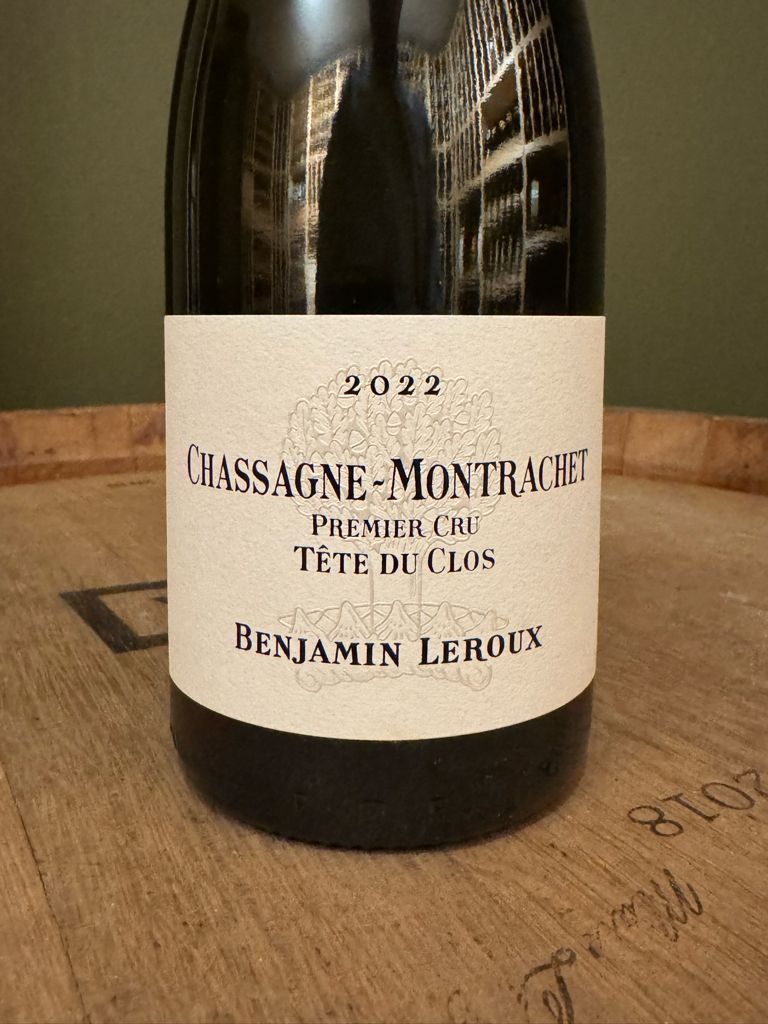 2017 Benjamin Leroux Chassagne-Montrachet 1er Cru Tête du Clos