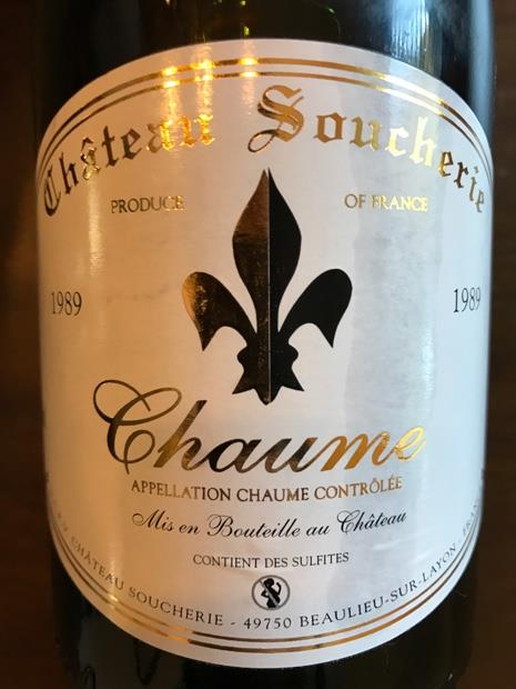 1990 Château Soucherie Coteaux du Layon Chaume - CellarTracker