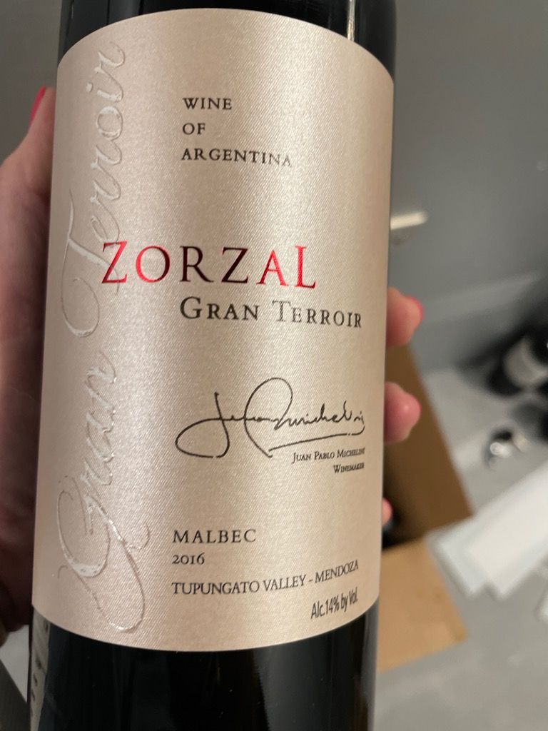 2016 Zorzal Malbec Gran Terroir, Argentina, Mendoza, Valle de Uco