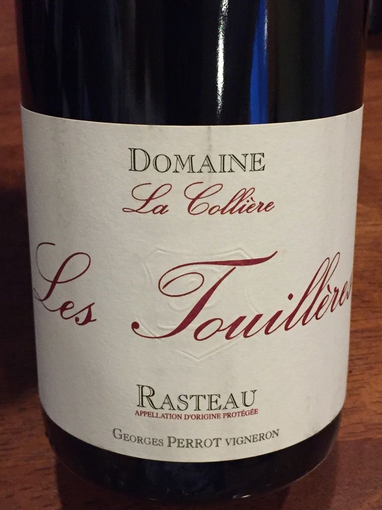 2014 Domaine La Colliere Rasteau Les Touillères, France, Rhône ...