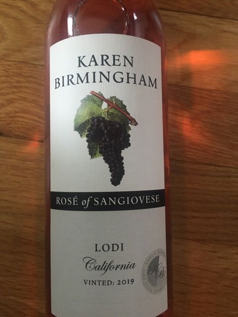 2019 Karen Birmingham Sangiovese Rosé Usa California Central Valley Lodi Cellartracker 