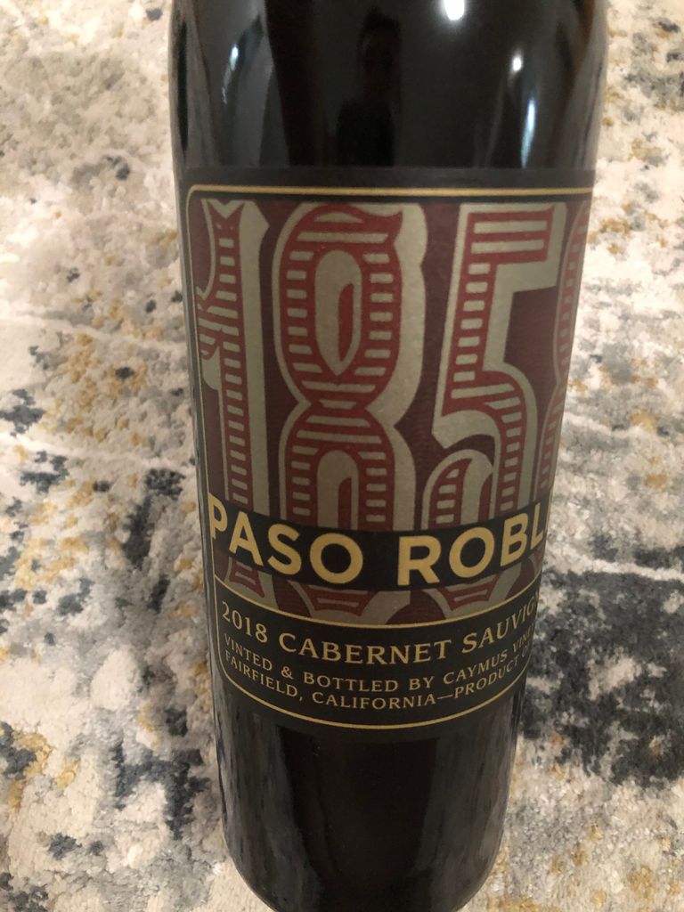 2018 Caymus Cabernet Sauvignon 1858 Paso Robles Usa California Central Coast Paso Robles 3358