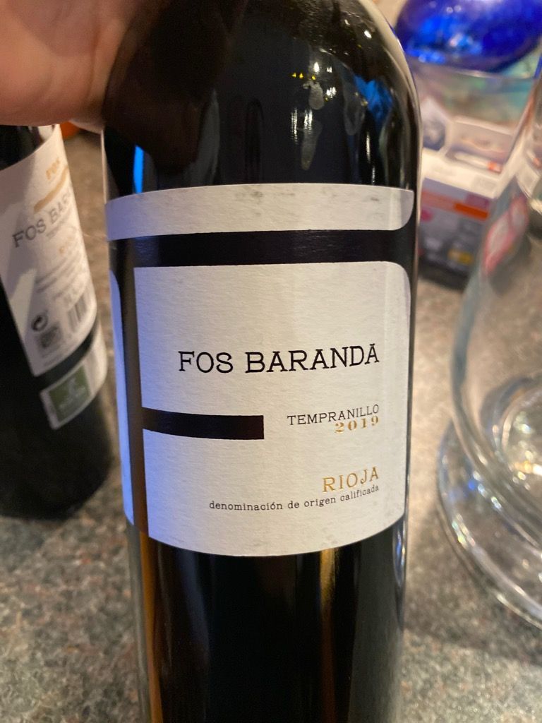 2012 Bodegas Fos Tempranillo Rioja For Baranda, Spain, La Rioja, Rioja ...