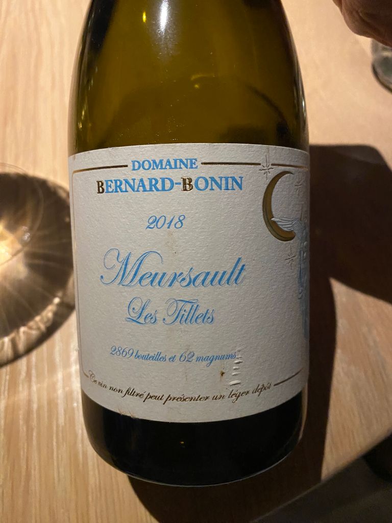 2018 Bernard-Bonin Meursault V.V.(正規品) 2018 Domaine Bernard-Bonin Meursault Les Tillets - CellarTracker