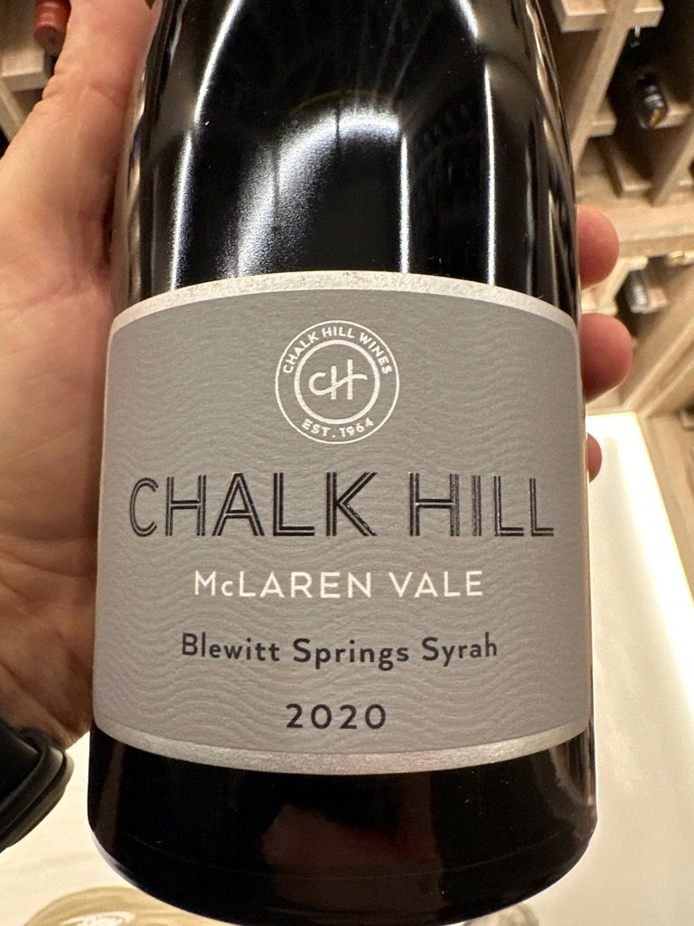 2020 Chalk Hill Wines Syrah Blewitt Springs, Australia, South Australia, Fleurieu, McLaren Vale