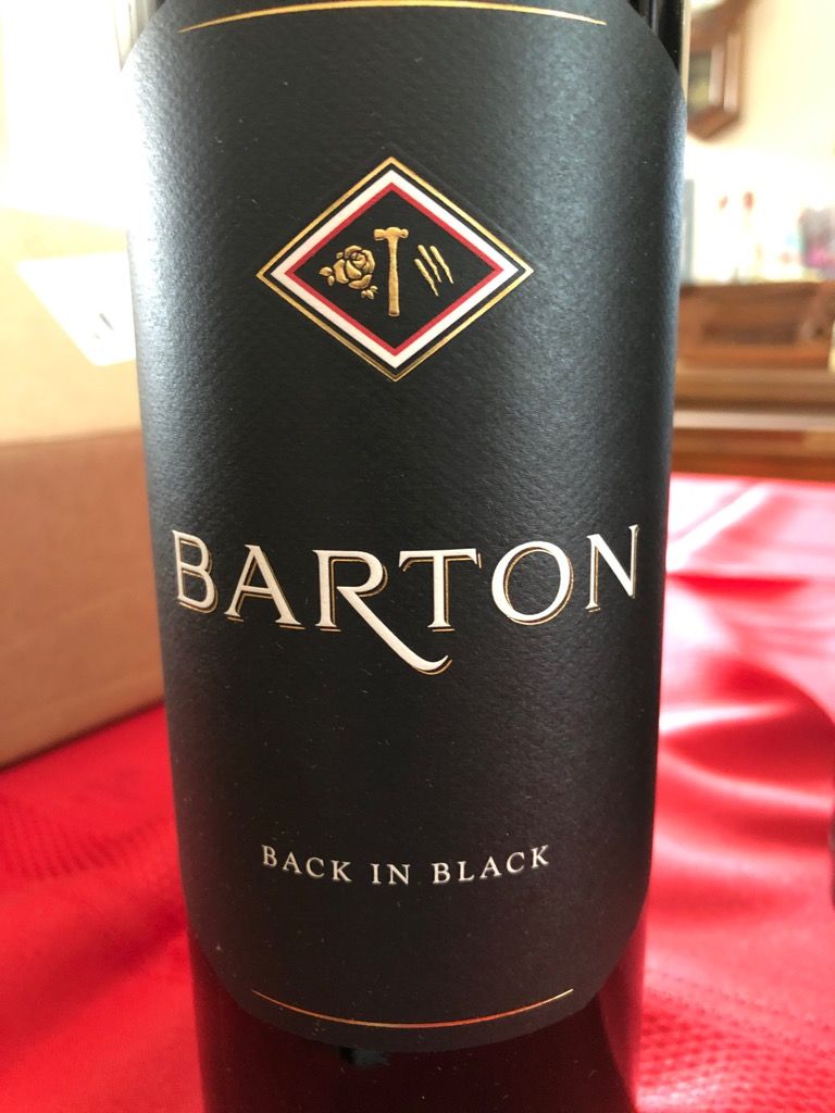 2020 Barton Family Winery Back in Black, USA, California, Central Coast