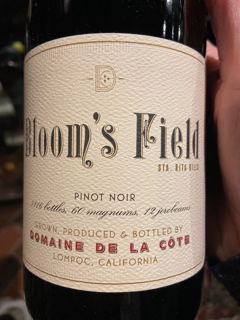 ドメーヌ.ド.ラ 2023 Domaine de la Côte Pinot Noir Bloom's Field - CellarTracker