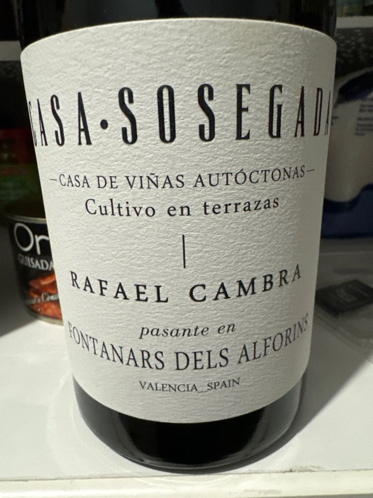 2020 Rafael Cambra Valencia Casa Sosegada Spain Valencia Cellartracker