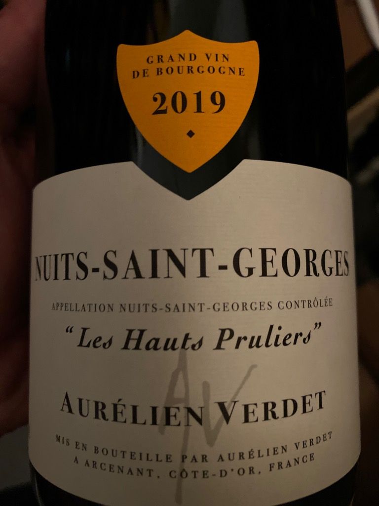 2018 Aurelien Verdet Nuits St. Georges Les Hauts Pruliers