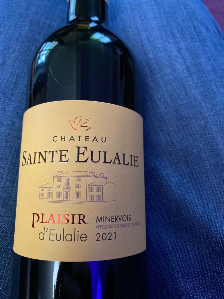 2021 Château SainteEulalie Minervois Plaisir d'Eulalie, France