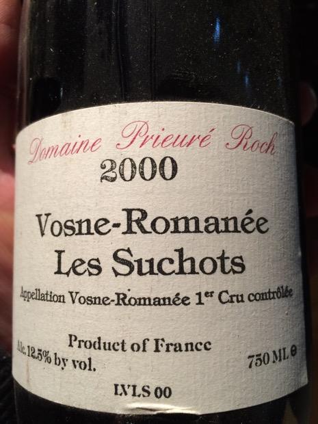 1999 Domaine Prieuré Roch Vosne-Romanée 1er Cru Les Suchots - CellarTracker