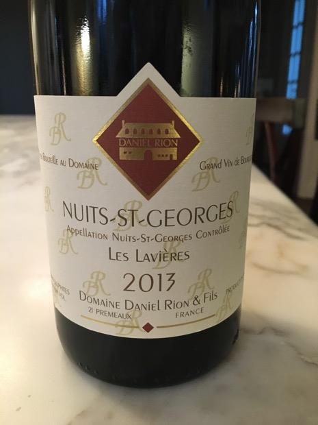 2014 Domaine Daniel Rion et Fils Nuits-Saint-Georges Les Lavières