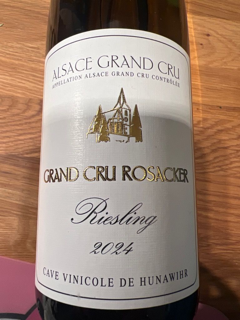 Hunawihr Riesling 2024 Cave Vinicole de Hunawihr Riesling Rosacker, France, Alsace ...