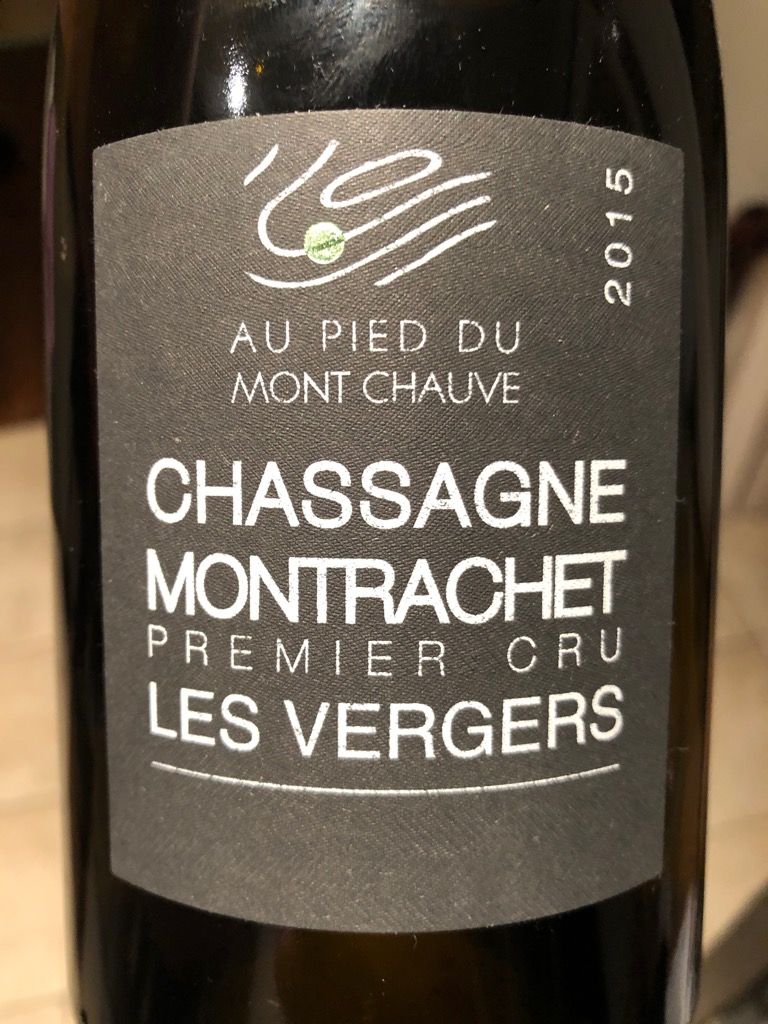 2014 Au Pied du Mont Chauve ChassagneMontrachet 1er Cru Les Vergers, France, Burgundy, Côte de