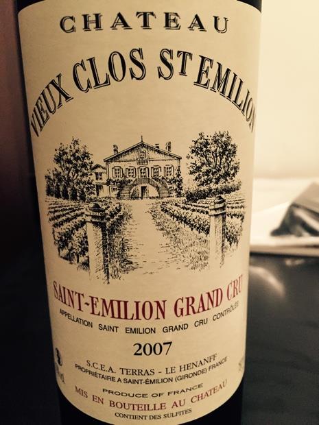 2007 Château Vieux Clos St. Émilion, France, Bordeaux, Libournais, St ...