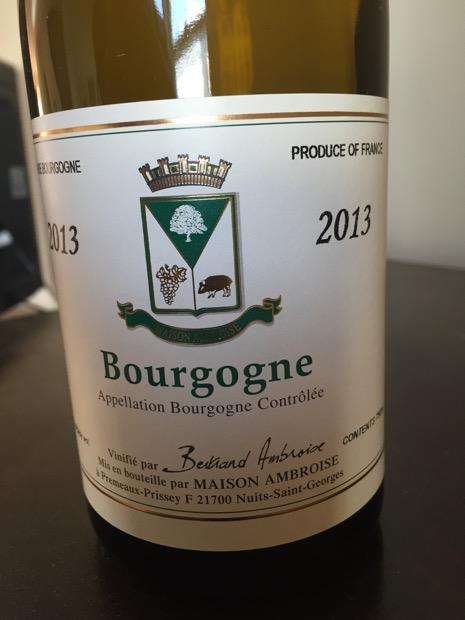 2012 Maison Bertrand Ambroise Bourgogne Blanc, France, Burgundy ...