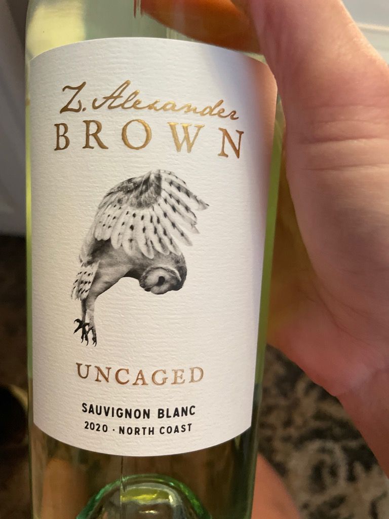 2020 Z. Alexander Brown Sauvignon Blanc Uncaged North Coast, USA