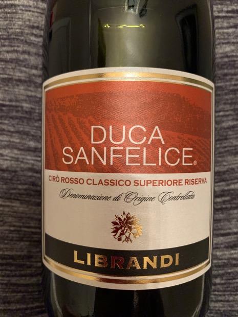 2015 Librandi Cir Classico Superiore Riserva Duca Sanfelice