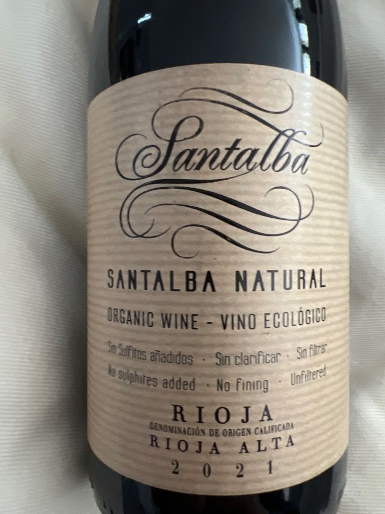 2021 Bodegas Santalba Rioja Natural, Spain, La Rioja, La Rioja Alta ...