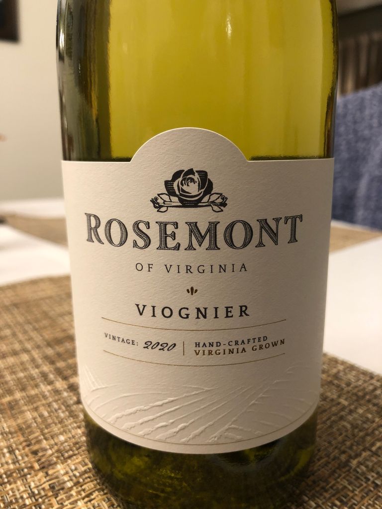 2020 Rosemont of Virginia Viognier, USA, Virginia CellarTracker