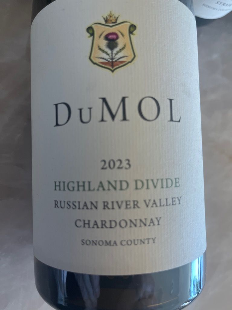 2017 DuMOL Chardonnay Highland Divide - CellarTracker