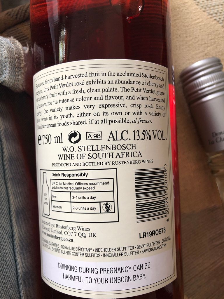 2019 Rustenberg Petit Verdot Rosé, South Africa, Coastal Region ...