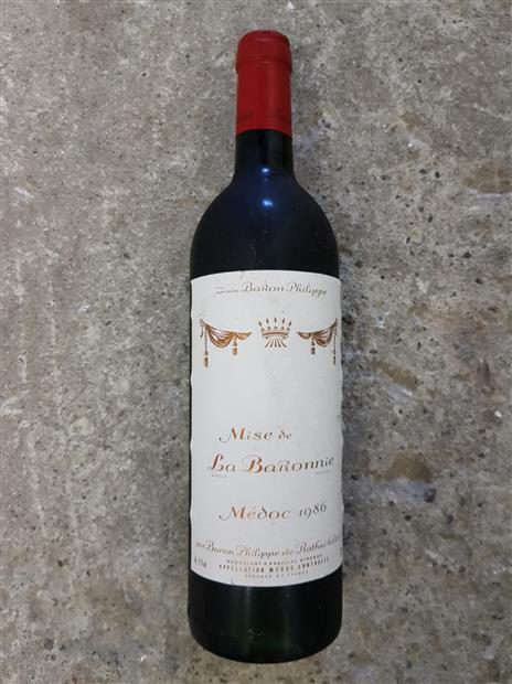 1986 Baron Philippe de Rothschild Médoc Mise de la Baronnie