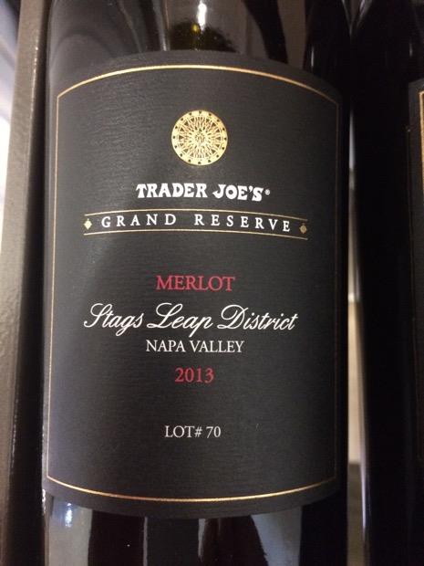 2013 Trader Joe's Merlot Grand Reserve Lot #70 Golden West, USA