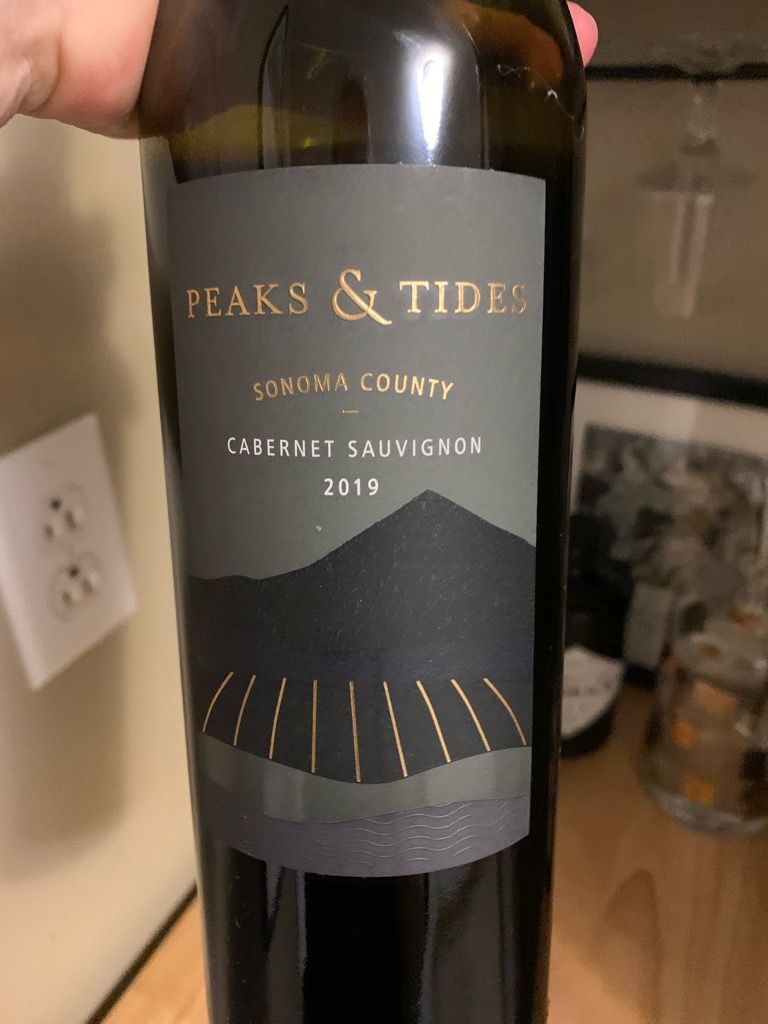 2019 Peaks & Tides Cabernet Sauvignon, USA, California, Sonoma County ...