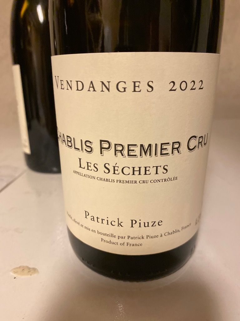 2022 Patrick Piuze Chablis 1er Cru Les Séchets, France, Burgundy ...
