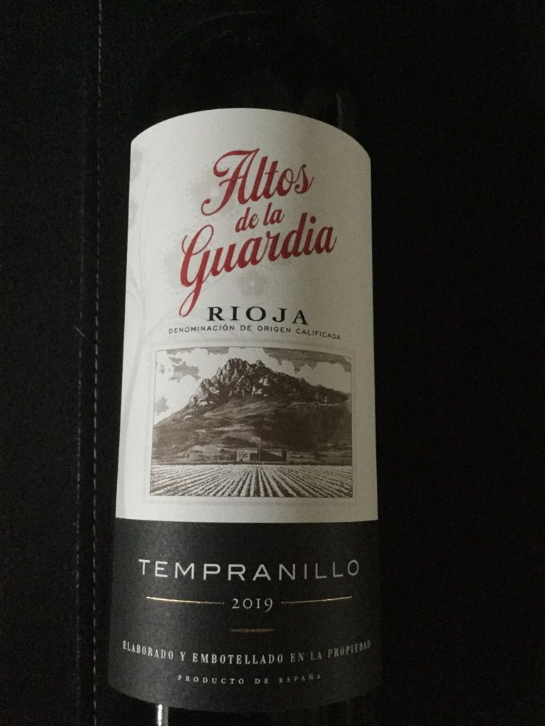 2019 Altos de la Guardia Tempranillo Rioja, Spain, La Rioja, Rioja