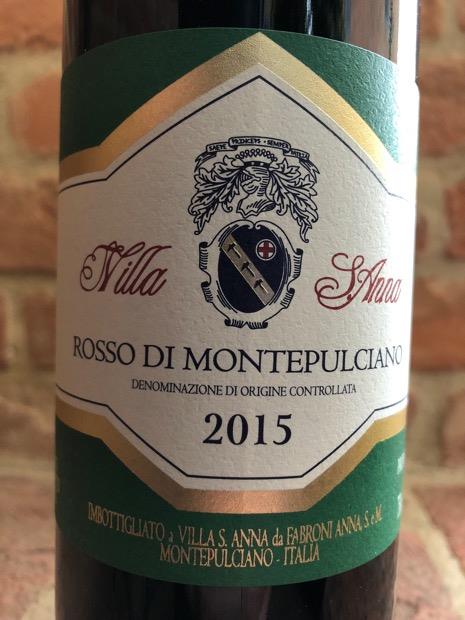 2015 Villa S. Anna Rosso di Montepulciano, Italy, Tuscany ...