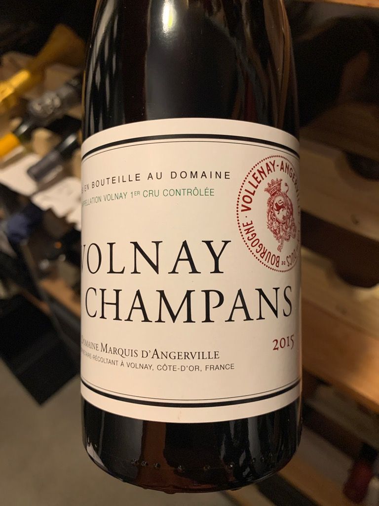 2015 Domaine Marquis d'Angerville Volnay 1er Cru Champans