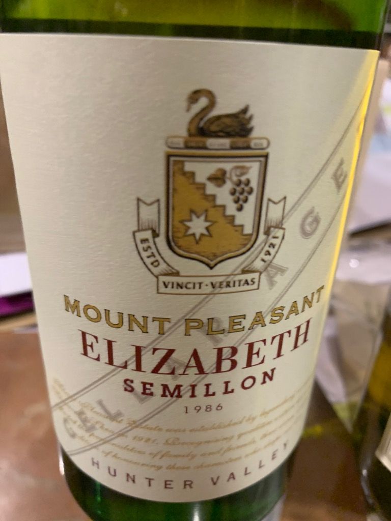 1983 Mount Pleasant Wines Elizabeth Cellar Aged, Australia, New South ...