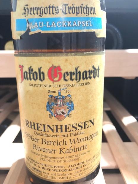 1996 Jakob Gerhardt Bacchus Kabinett - CellarTracker