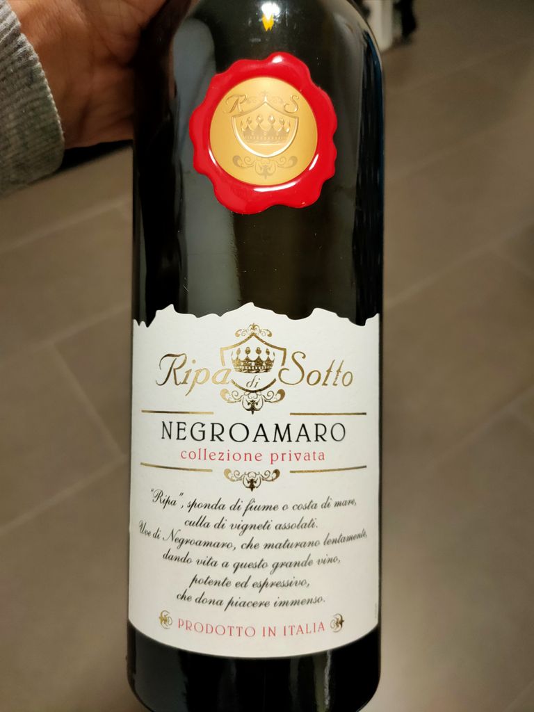 2021 Provinco Negroamaro Ripa di Sotto Collezione Privata, Italy ...