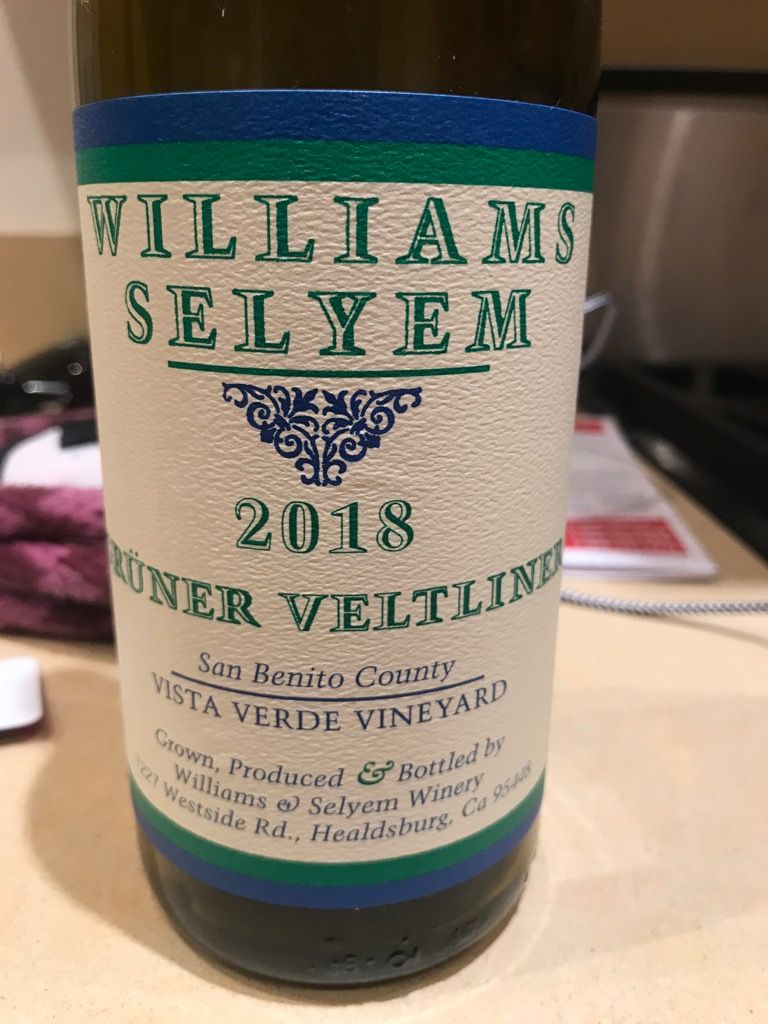 2018 Williams Selyem Grüner Veltliner Vista Verde Vineyard, USA ...