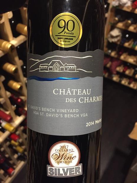 2014 Chateau Des Charmes Merlot St David S Bench Vineyard Canada