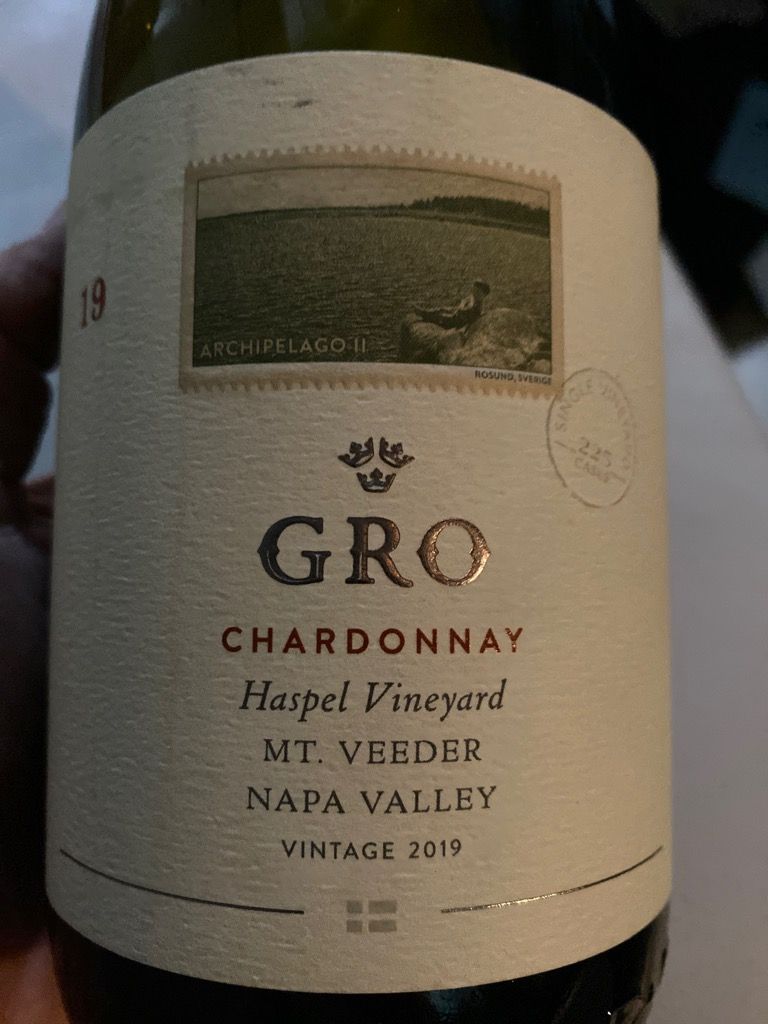 2022 Gro Wines Chardonnay Haspel Vineyard, USA, California, Napa Valley ...