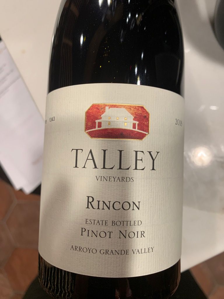 2018 Talley Vineyards Pinot Noir Rincon Vineyard, USA, California