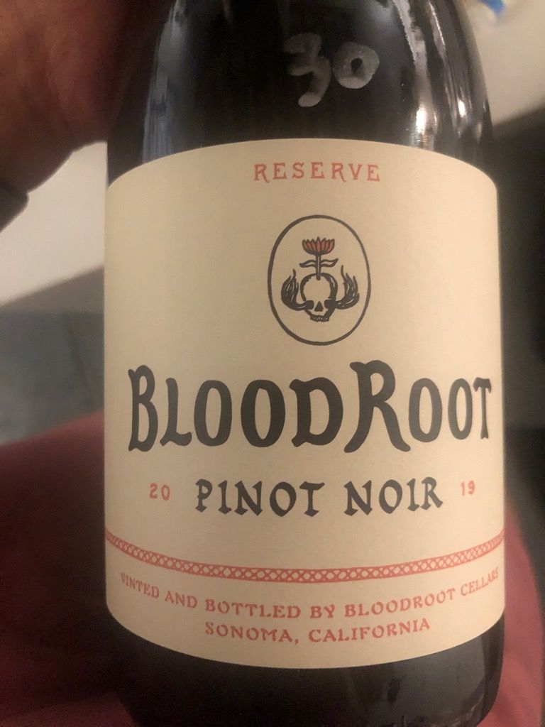 2019 BloodRoot Pinot Noir, USA, California, Sonoma County - CellarTracker