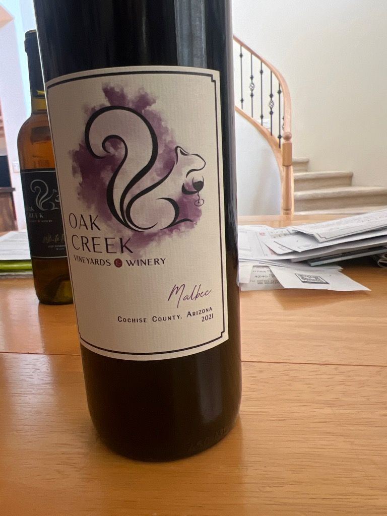 2021 Oak Creek Vineyards & Winery Malbec Oak Creek Vineyard, USA ...