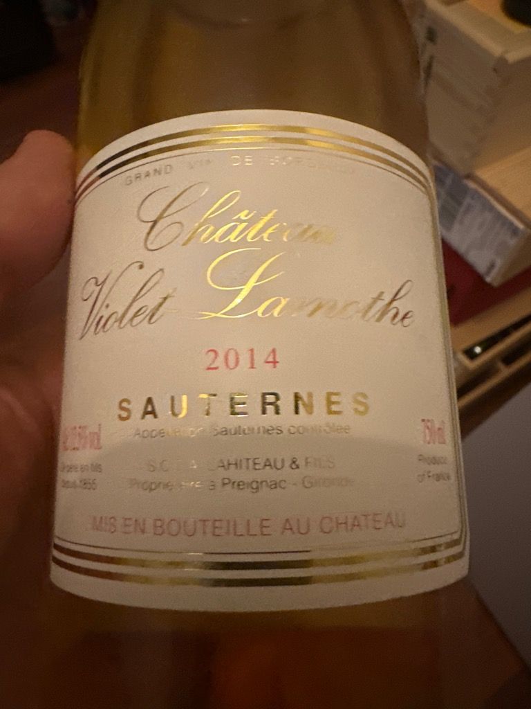 2013 Château Violet Lamothe France Bordeaux Sauternais Sauternes